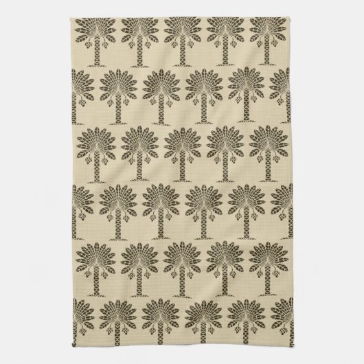 チョコレートスパイスモーズパーム キッチンタオル (縦)