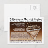 チョコレートスフレマルティーニレシピはがき ポストカード (正面/裏面)