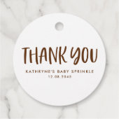 チョコレートスプリンクルドーナツベビースプリンクルサンキュー フェイバータグ (裏面)