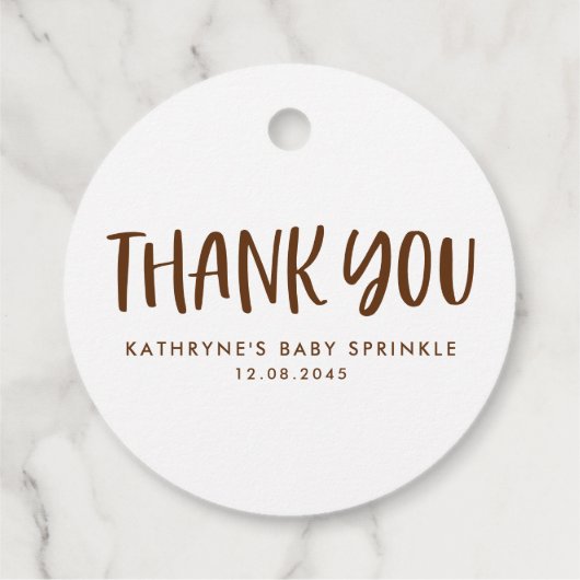 チョコレートスプリンクルドーナツベビースプリンクルサンキュー フェイバータグ (裏面)