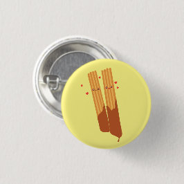 チョコレートスペインのを使ったロマンチックな砂糖のチュロス 缶バッジ