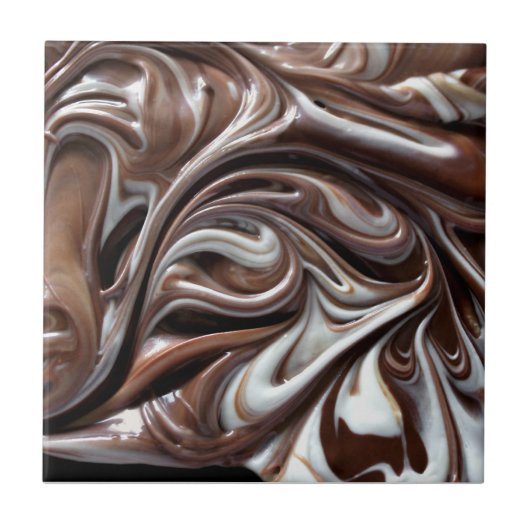 チョコレートスワールタイル タイル (正面)