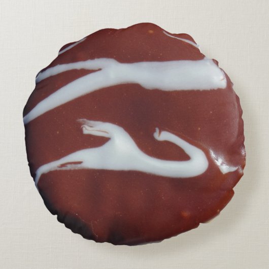 チョコレートスワールドーナツ枕 ラウンドクッション (裏面)