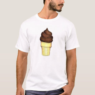 チョコレートソフトクリームのコーンTシャツ Tシャツ