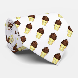 チョコレートソフトサーフアイスクリームコーングルメタイ ネクタイ