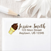 チョコレートソフトサーブカーニバルアイスクリームコーン ラベル (インサイチュ)