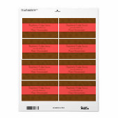 チョコレートソースまたはファッジソースラベル ラベル (フルシート)