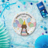 チョコレートタキシドコックパプオカバポウドッグ誕生日 ペーパープレート (パーティー)