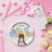 チョコレートタキシドコックパプオカバポウドッグ誕生日 ペーパープレート (パーティー)