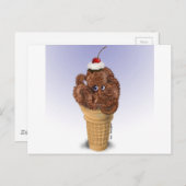 チョコレートタコのアイスクリーム ポストカード (正面/裏面)