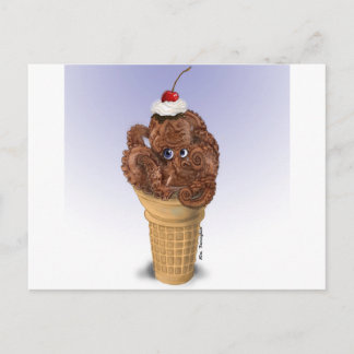 チョコレートタコのアイスクリーム ポストカード