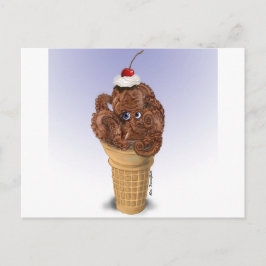チョコレートタコのアイスクリーム ポストカード