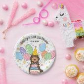 チョコレートタンコックポオカバポウドッグ誕生日 ペーパープレート (パーティー)