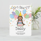 チョコレートタンコックポオカバポオドッグバースデーパーティー 招待状 (スタンド正面)