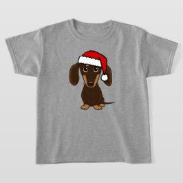 チョコレートダシュンドサンタキュートウィーナードッグ Tシャツ