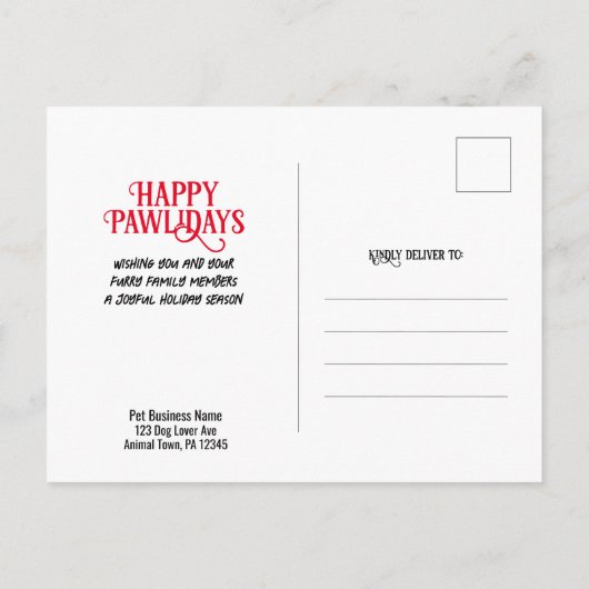 チョコレートダシュンドホリデーキュートウィーナードッグカスタム ポストカード (裏面)