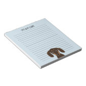 チョコレートダックスシュントかわいいウィーナー犬の恋人の裏地 ノートパッド (アングル)