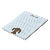 チョコレートダックスシュントかわいいウィーナー犬の恋人の裏地 ノートパッド (回転)