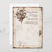 チョコレートダマスク織の渦巻の車の経路案内のホテル エンクロージャーカード (正面/裏面)