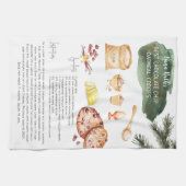 チョコレートチップオートミールクッキー | レシピ 伝統 キッチンタオル (横)