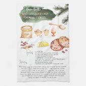 チョコレートチップオートミールクッキー | レシピ 伝統 キッチンタオル (縦)