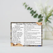 チョコレートチップカウボーイクッキーレシピカード ポストカード (スタンド正面)