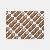 チョコレートチップカノリイタリアンデザートペストリー フリースブランケット (正面(横))