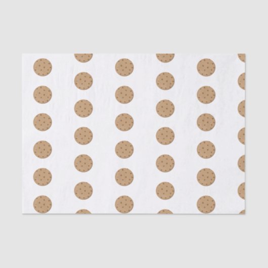 チョコレートチップクッキーかわいい図解入りの、写真付きの 薄葉紙 (正面)