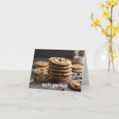 チョコレートチップクッキーのスタック カード (黄色い花)