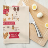 チョコレートチップクッキーのレシピ キッチンタオル (四つ折り)