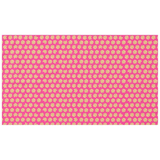 チョコレートチップクッキーキッズ1st誕生日パーティーピンク テーブルクロス (正面(横))