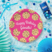 チョコレートチップクッキーキッズ1st誕生日パーティーピンク ペーパープレート (パーティー)