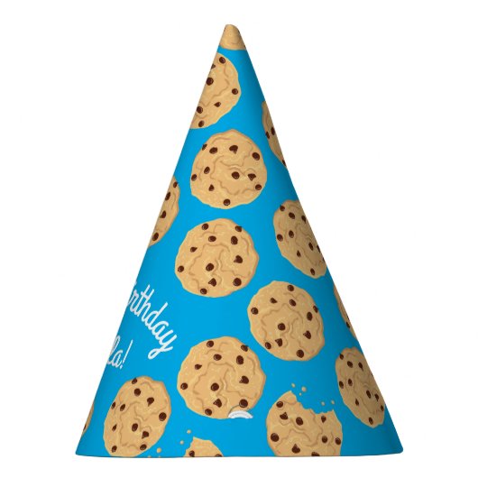 チョコレートチップクッキーキッズ1st誕生日パーティーブルー パーティーハット (右)