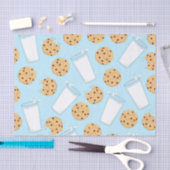 チョコレートチップクッキーキッズ1st誕生日パーティーブルー 薄葉紙 (クラフト)