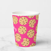 チョコレートチップクッキーキッズ1st誕生日パーティー 紙コップ (裏面)