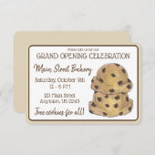 チョコレートチップクッキードゥ専門店グランドオープンのロゴ 招待状 (正面/裏面)