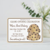 チョコレートチップクッキードゥ専門店グランドオープンのロゴ 招待状 (スタンド正面)