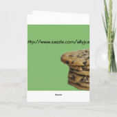 チョコレートチップクッキーハッピーバースデーカード カード (裏面)