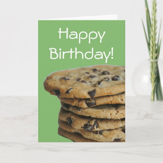 チョコレートチップクッキーハッピーバースデーカード カード (正面)