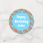 チョコレートチップクッキーパターンバルーン コンフェッティ (スモール正面)