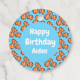 チョコレートチップクッキーパターンバルーン フェイバータグ