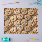 チョコレートチップクッキーパターンベーキングテーマ 薄葉紙 (クラフト)