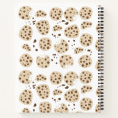 チョコレートチップクッキーパターンレシピクックブック ノートブック (裏面)