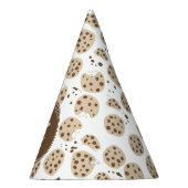 チョコレートチップクッキーパターン誕生日パーティー パーティーハット (右)