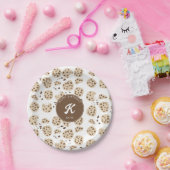 チョコレートチップクッキーパターン誕生日パーティー ペーパープレート (パーティー)