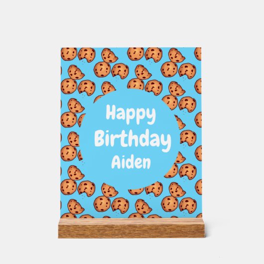 チョコレートチップクッキーパターン アクリルサイン (正面)