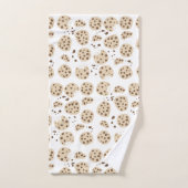 チョコレートチップクッキーパターン バスタオルセット (ハンドタオル)