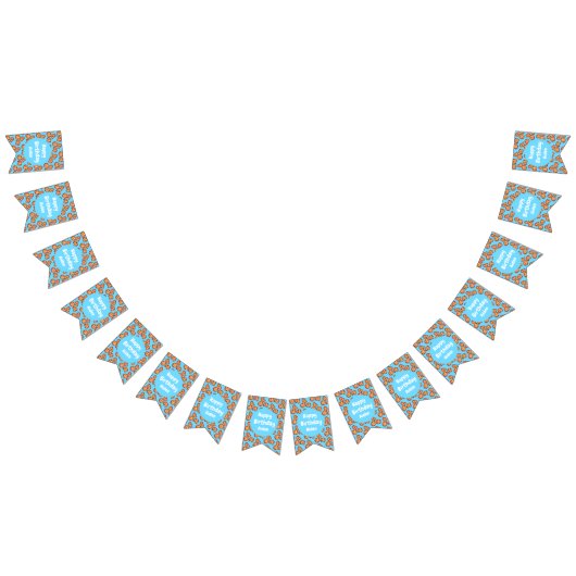 チョコレートチップクッキーパターン バンティングフラッグ (全)