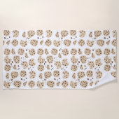 チョコレートチップクッキーパターン ビーチタオル (正面)