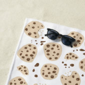 チョコレートチップクッキーパターン ビーチタオル (インサイチュ)